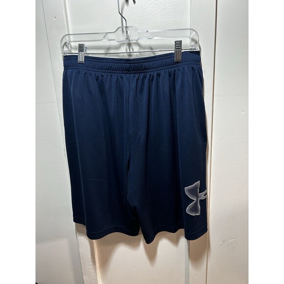 Mens Under Armour Navy Blue Athletic Basketball Shorts Loose Fit Size Large - Picture 3 of 8